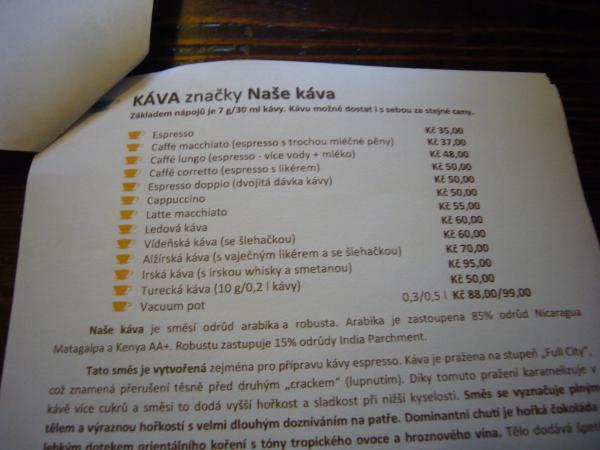 Káva Náš bar
